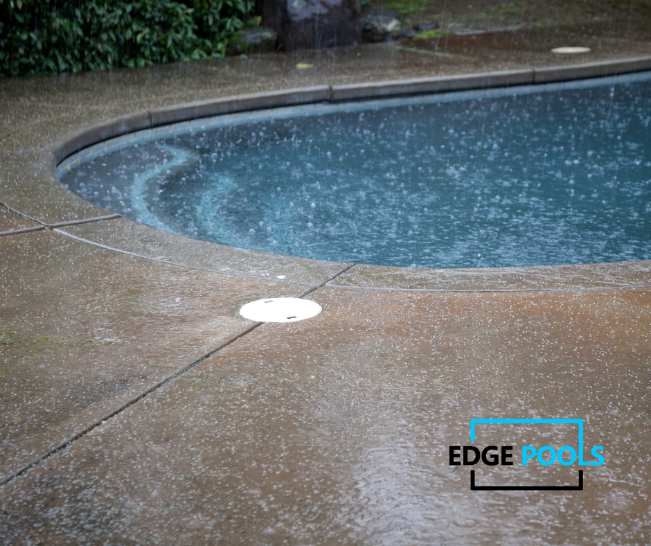 rainy day in Brandon or Valrico Florida in a pool